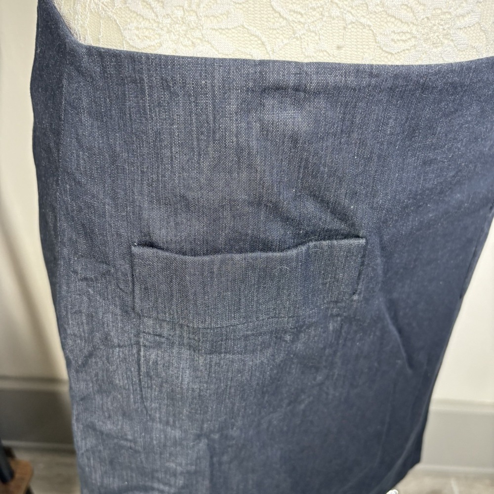 LOFT Womens 10 Blue Pencil Skirt Career Office Aesthetic Cotton Spandex Pockets - Picture 5 of 11
